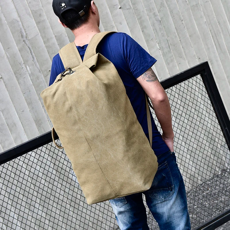 Large Capacity Canvas Rucksack