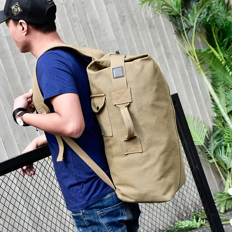 Large Capacity Canvas Rucksack