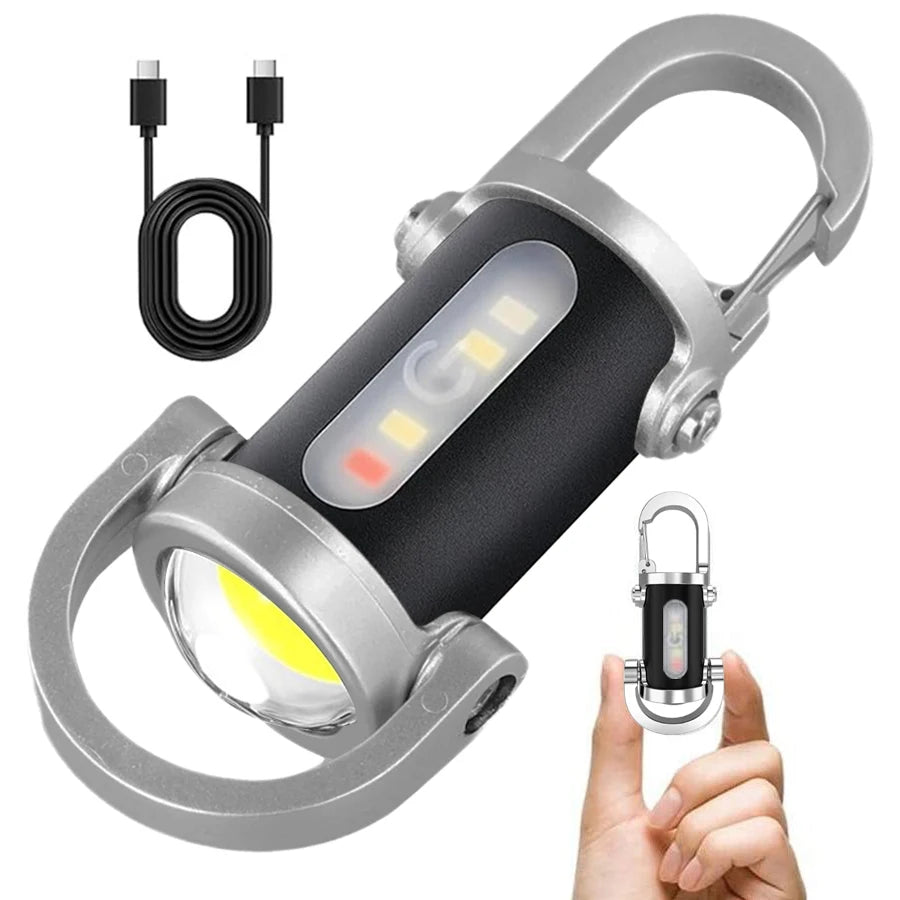 Powerful Mini Waterproof Rechargeable Keychain Flashlight