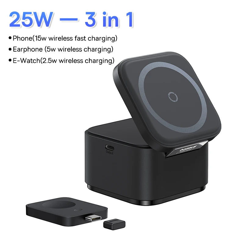 3 in 1  Magnetic Wireless Charger Stand ForYour Apple Devices