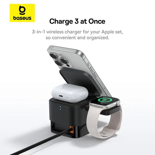3 in 1  Magnetic Wireless Charger Stand ForYour Apple Devices