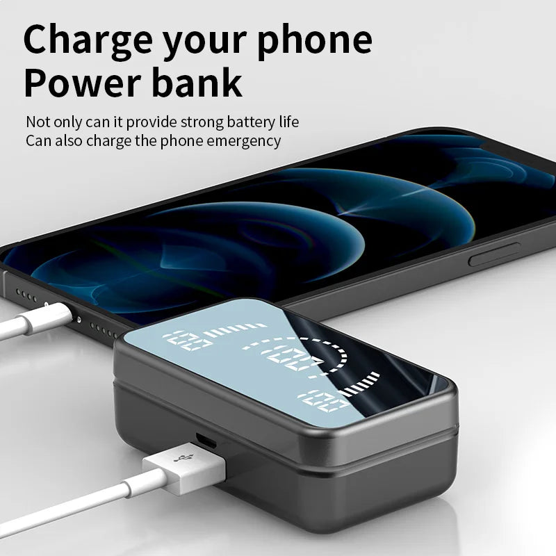 Wireless Bluetooth Earbuds - Charge Your Phone With The Power Bank Case