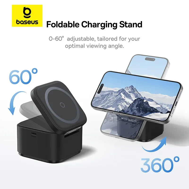 3 in 1  Magnetic Wireless Charger Stand ForYour Apple Devices