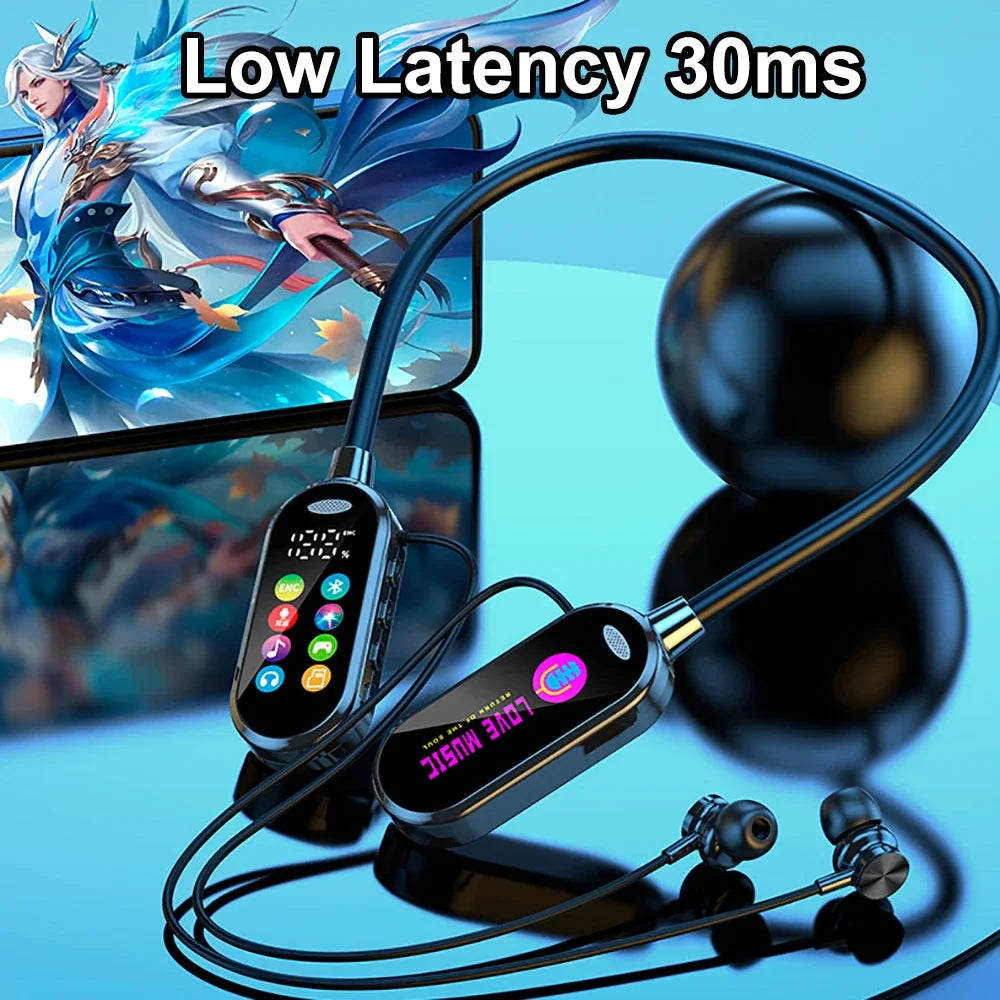 Bluetooth Wireless Earphones With Colour Screen
