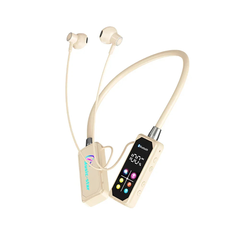 Bluetooth Wireless Earphones With Colour Screen