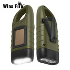 LED Flashlight Hand Crank Self Powered Charging Torch