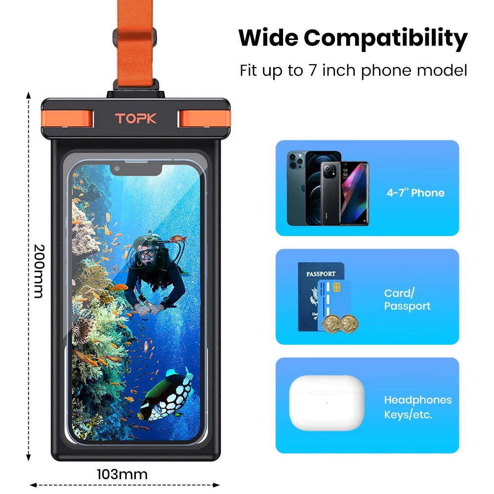 Waterproof Phone Case - Phones Up To 7"