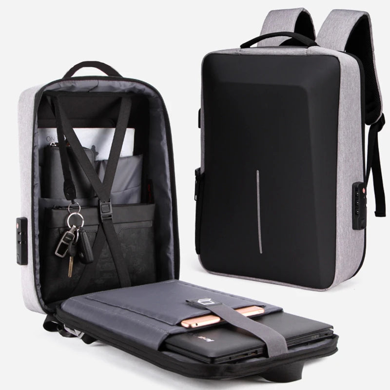 Hard Shell Anti-theft Backpack With Built In Combination Lock