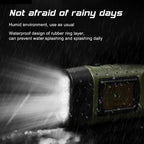 LED Flashlight Hand Crank Self Powered Charging Torch