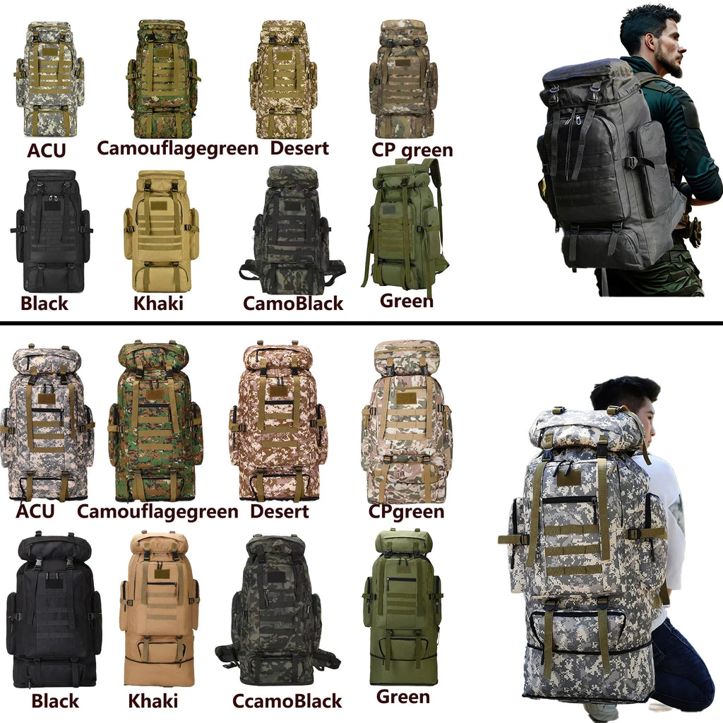 80L/100L  Mountaineering Tactical Backpack