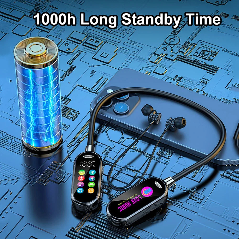 Bluetooth Wireless Earphones With Colour Screen