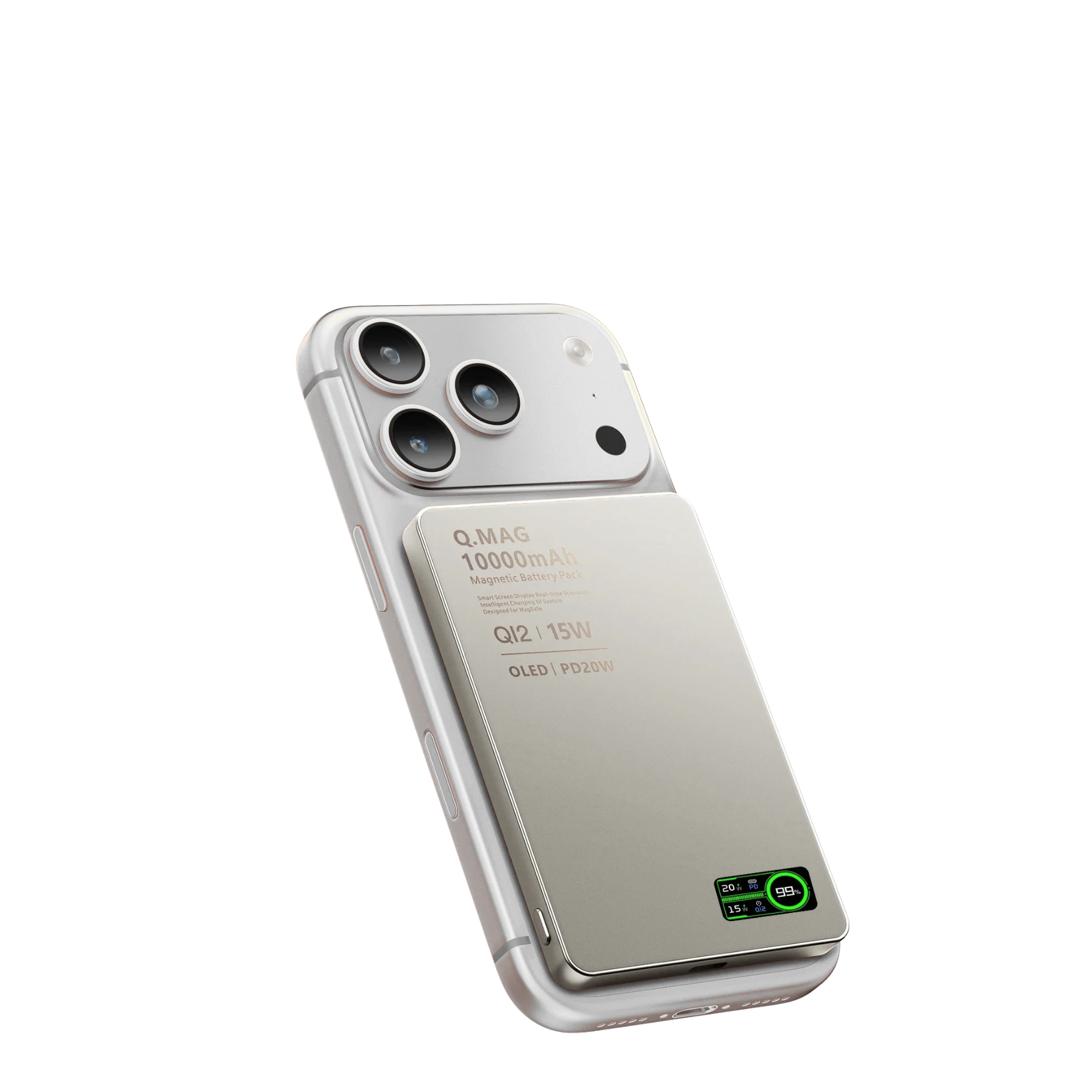 Qi2 Magnetic Power Bank Wireless Fast Charger  iPhone 12-17 Pro, Watch, Airpods & Samsung